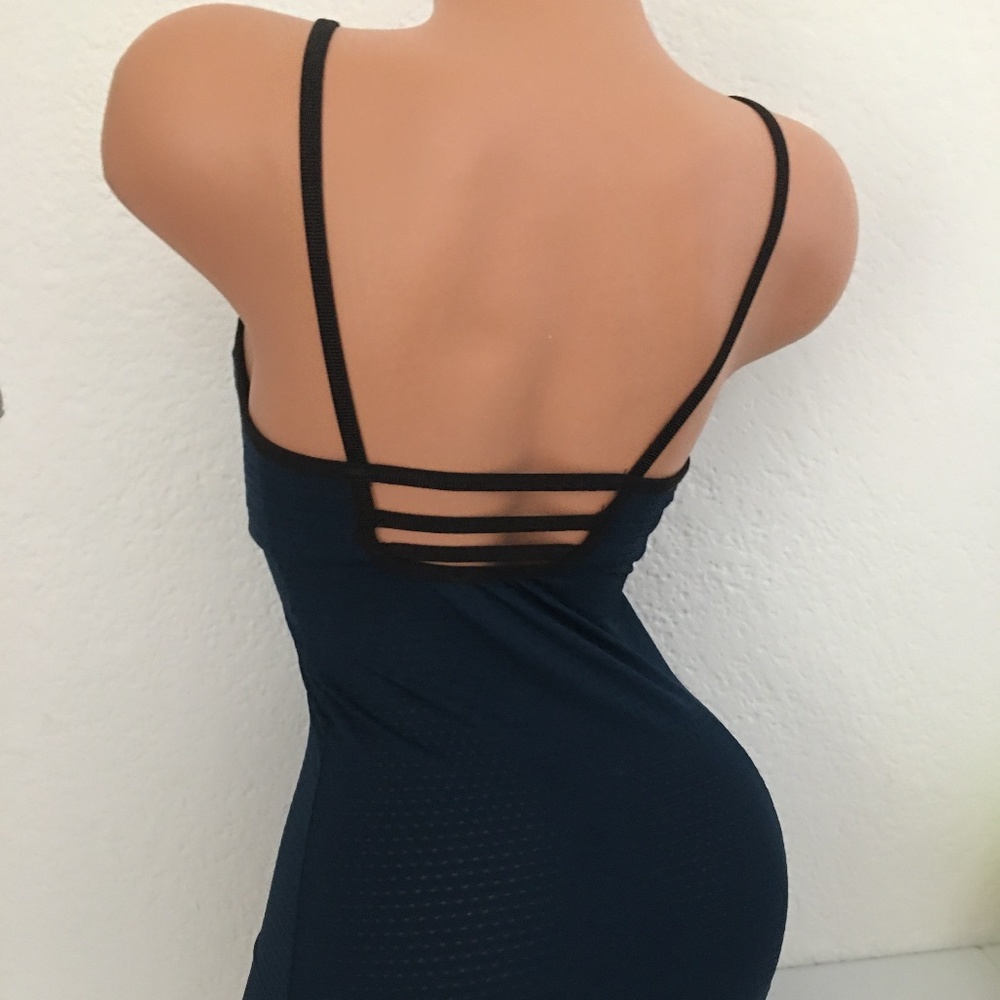 Athletica Blouse Tank Top Blue Black XXS